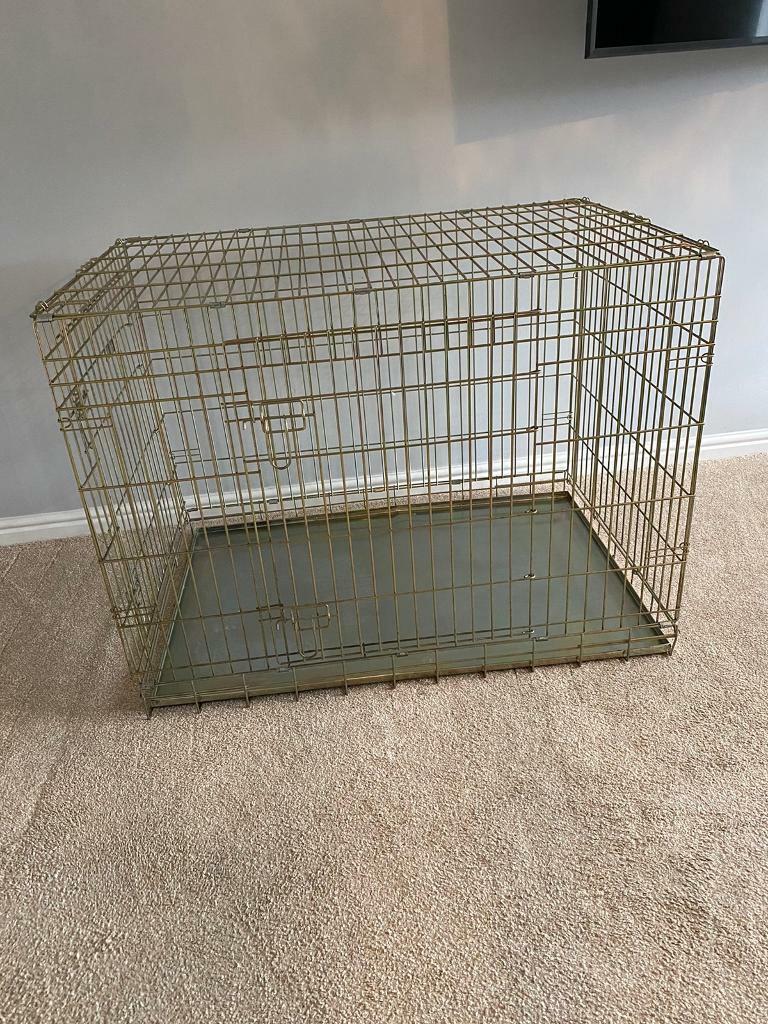 ellie bo dog crate gold
